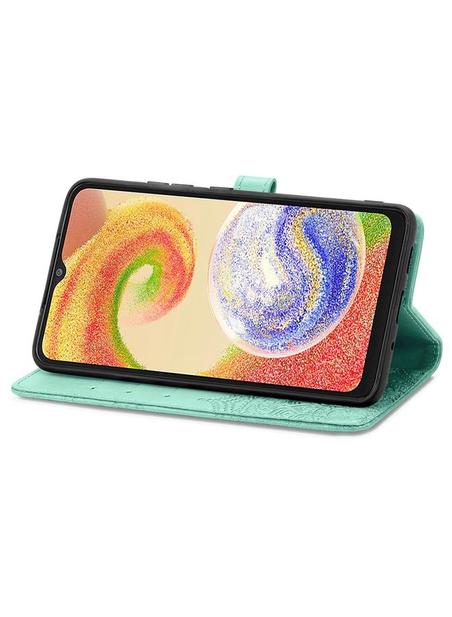 S-TOP Case For Samsung Galaxy A04 Mandala Flower Embossed Leather Phone Case - Image 4