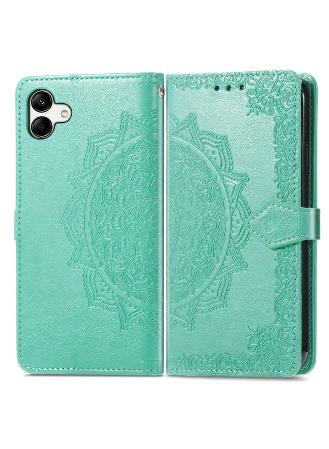 S-TOP Case For Samsung Galaxy A04 Mandala Flower Embossed Leather Phone Case - Image 2