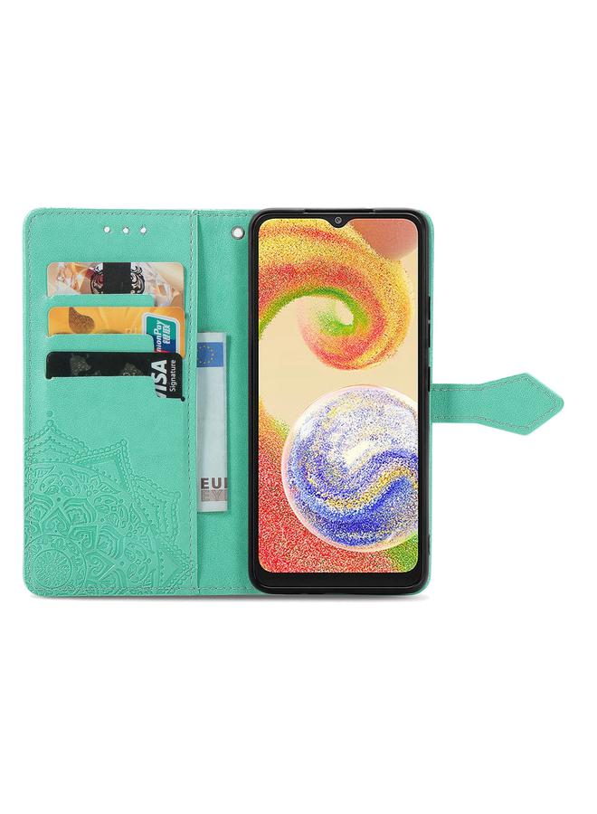 S-TOP Case For Samsung Galaxy A04 Mandala Flower Embossed Leather Phone Case - Image 3