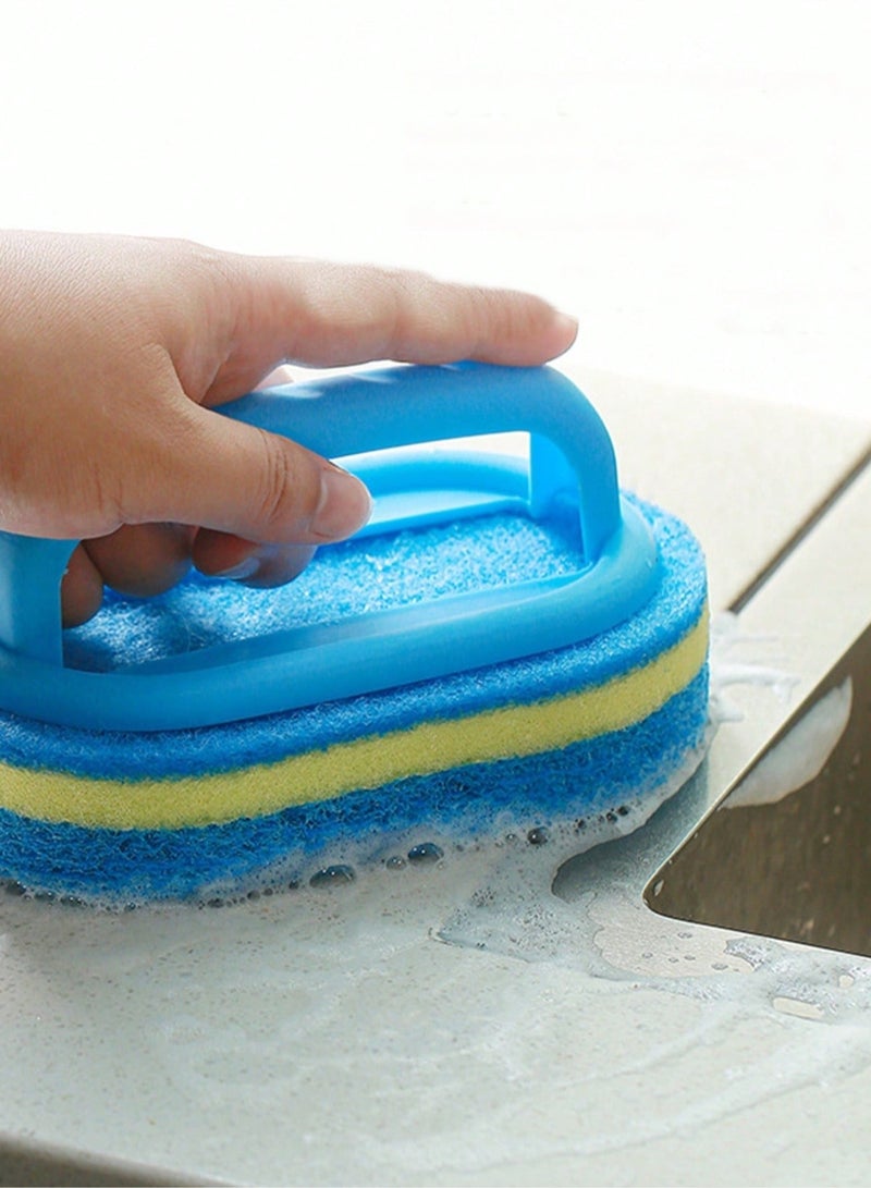 sokany Thick Magic Sponge, Easy Cleaning Without Electricity, Multi-surface Cleaning Brush for Kitchen and Bathroom, Suitable for Glass, Walls, Tiles, Ceramics, And Sinks, Essential Home Cleaning Tools, Blue  - Image 2