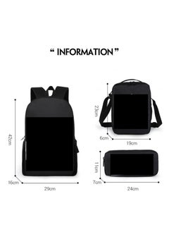 Generic Strange large capacity backpack for primary and secondary school students, shoulder bag, pencil case, backpack, men's and women's three piece set  - Image 2