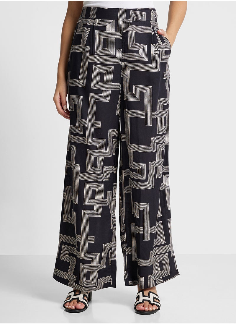 Biba - Printed Jacket Palazo With Inner - Image 1
