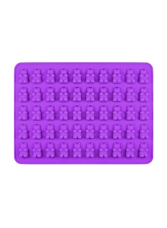 Bear Shaped Chocolate Cavity Ice Mould Purple 19x13.7x1cm - Image 1