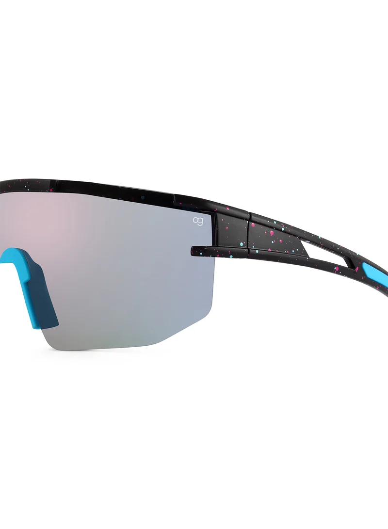 Woggles Unisex Uv-Protected Black Sports Sunglasses