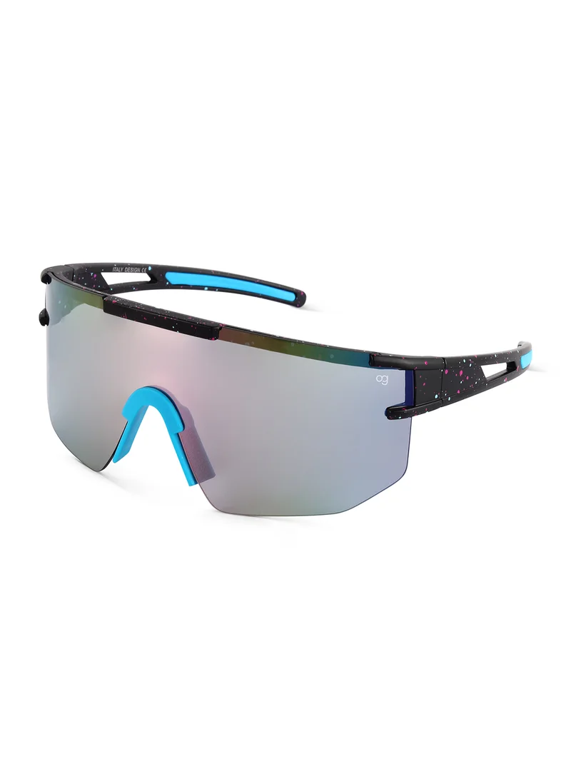 Woggles Unisex Uv-Protected Black Sports Sunglasses