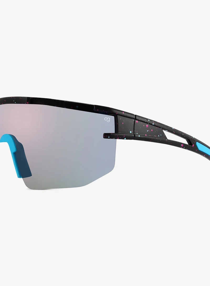 Woggles Unisex Uv-Protected Black Sports Sunglasses