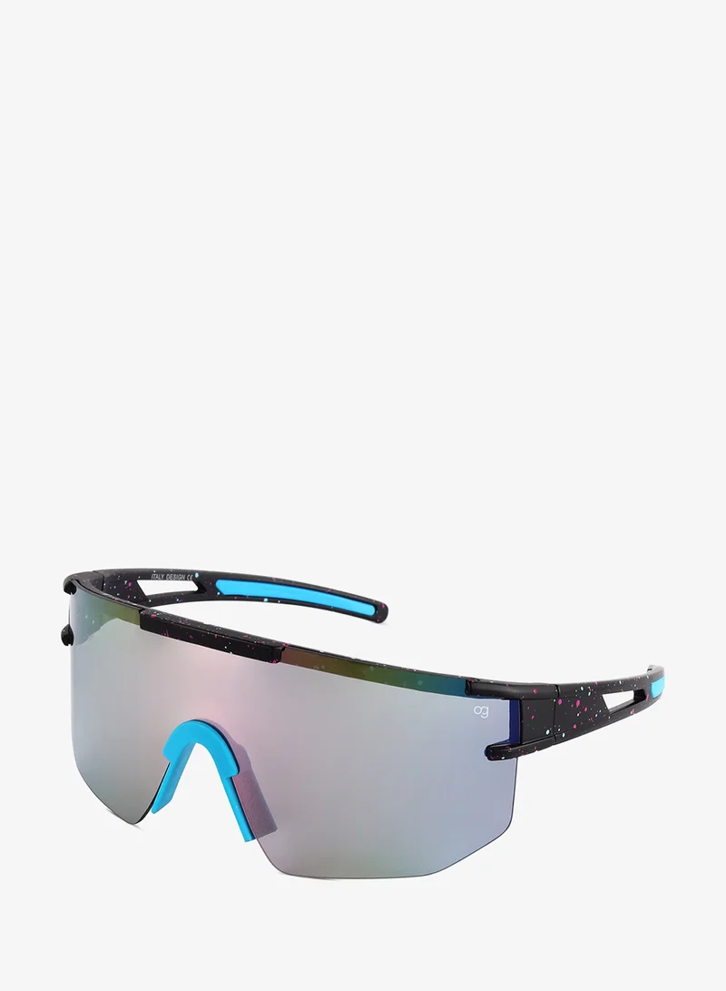 Woggles Unisex Uv-Protected Black Sports Sunglasses