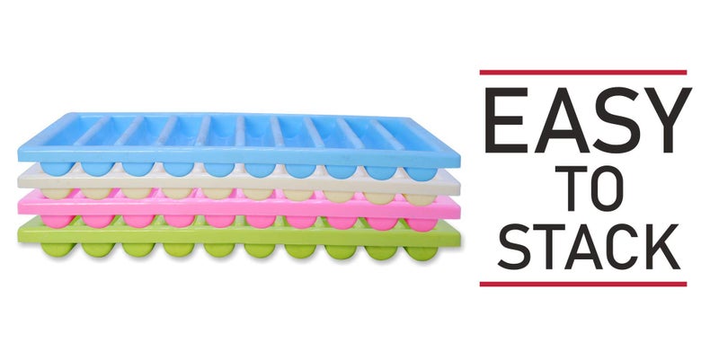 Wonder Plastic Prime Roller Fridge Ice Tray Set, 3 pc Ice Tray with 10 Cube, Yellow Color - Image 5