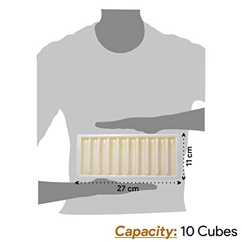 Wonder Plastic Prime Roller Fridge Ice Tray Set, 3 pc Ice Tray with 10 Cube, Yellow Color - Image 2