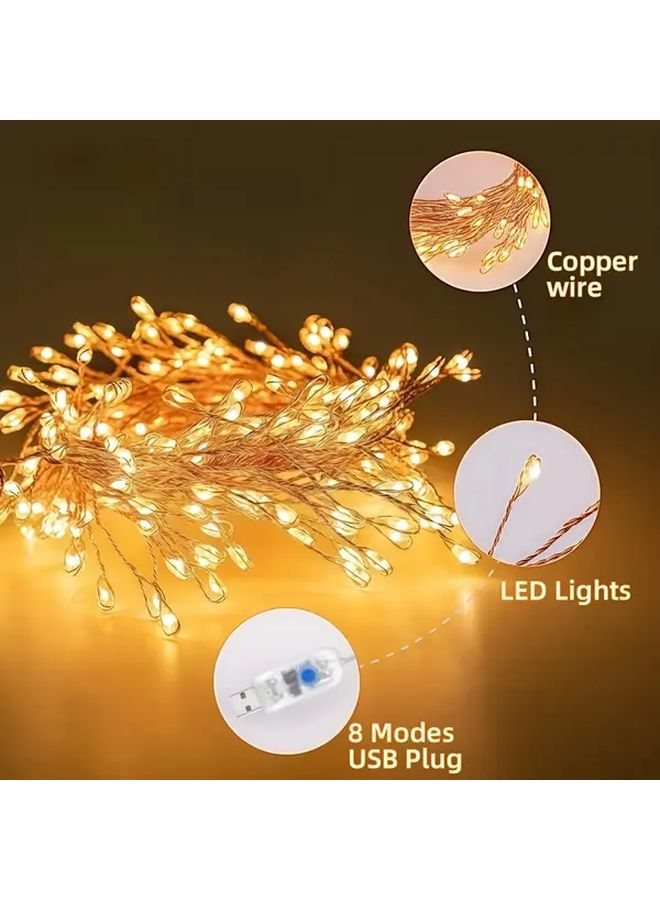 100 LEDs USB Firecracker String Lights With Remote 8 Modes 16 4 Ft For Christmas Decor - Image 4