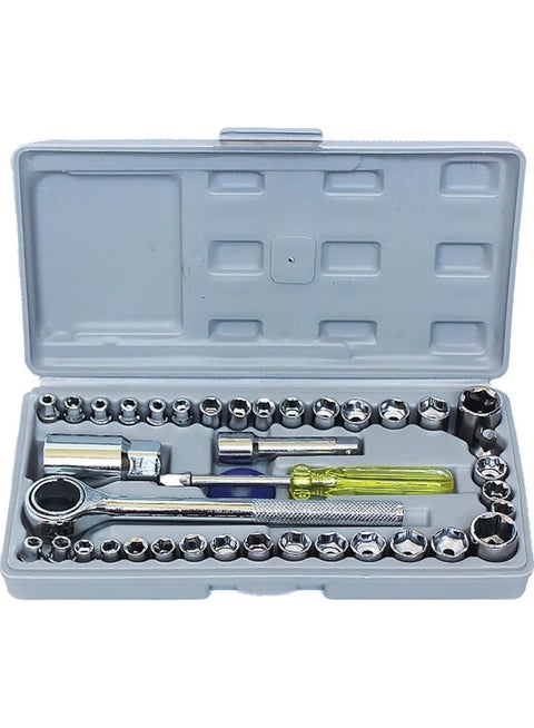 40-Piece Mechanics Tools Kit And Wrench Socket Set