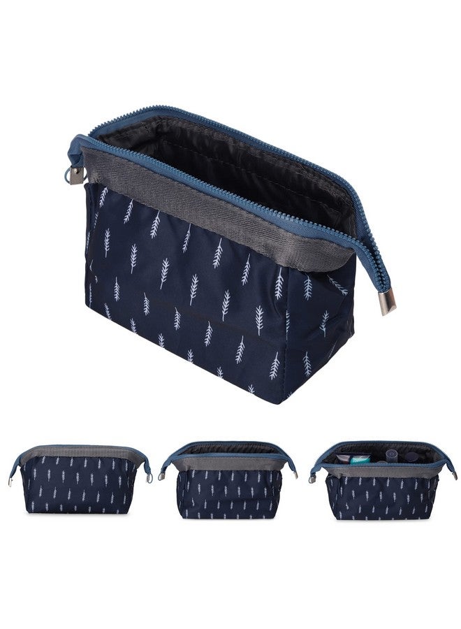 NFI essentials Canvas Stylish Makeup Pouch For Women, Cosmetic Pouches For Storage Of Make Up Kit And Travel Toiletry Organiser For Women Grey, 9Cm - Image 1