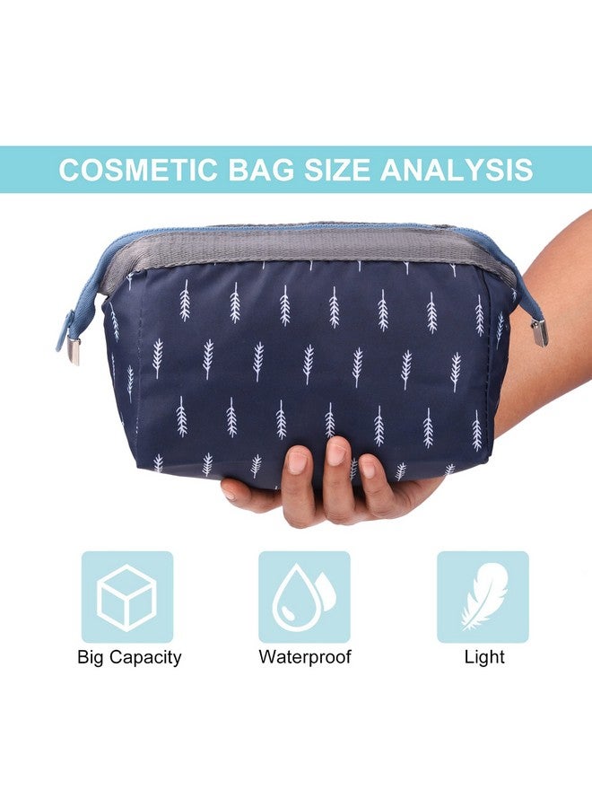 NFI essentials Canvas Stylish Makeup Pouch For Women, Cosmetic Pouches For Storage Of Make Up Kit And Travel Toiletry Organiser For Women Grey, 9Cm - Image 5