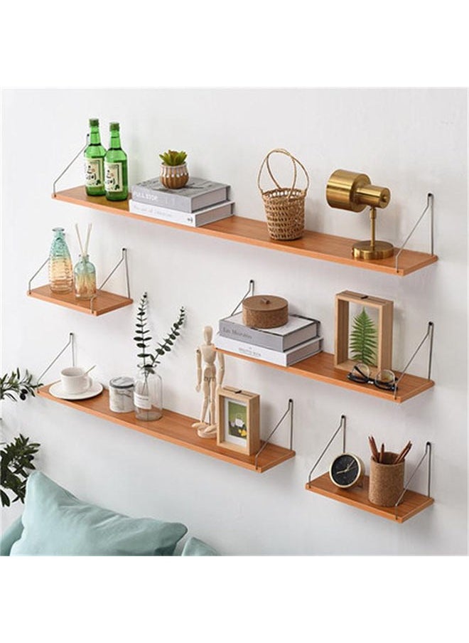 Arabest 3-Piece Wall Floating Shelf,Wooden Wall Mounted Storage Shelf,Bedroom Kitchen Bookshelf,Easy to Install, Suitable for Storing Books/Vases Hanging Pictures/Food Cans(30+40+50cm)  - Image 2