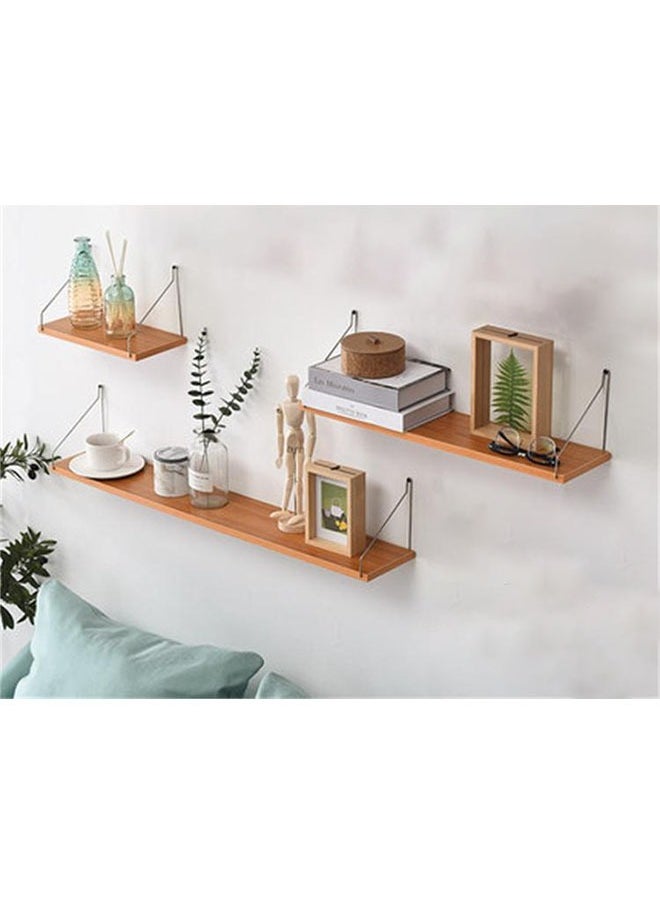 Arabest 3-Piece Wall Floating Shelf,Wooden Wall Mounted Storage Shelf,Bedroom Kitchen Bookshelf,Easy to Install, Suitable for Storing Books/Vases Hanging Pictures/Food Cans(30+40+50cm)  - Image 3