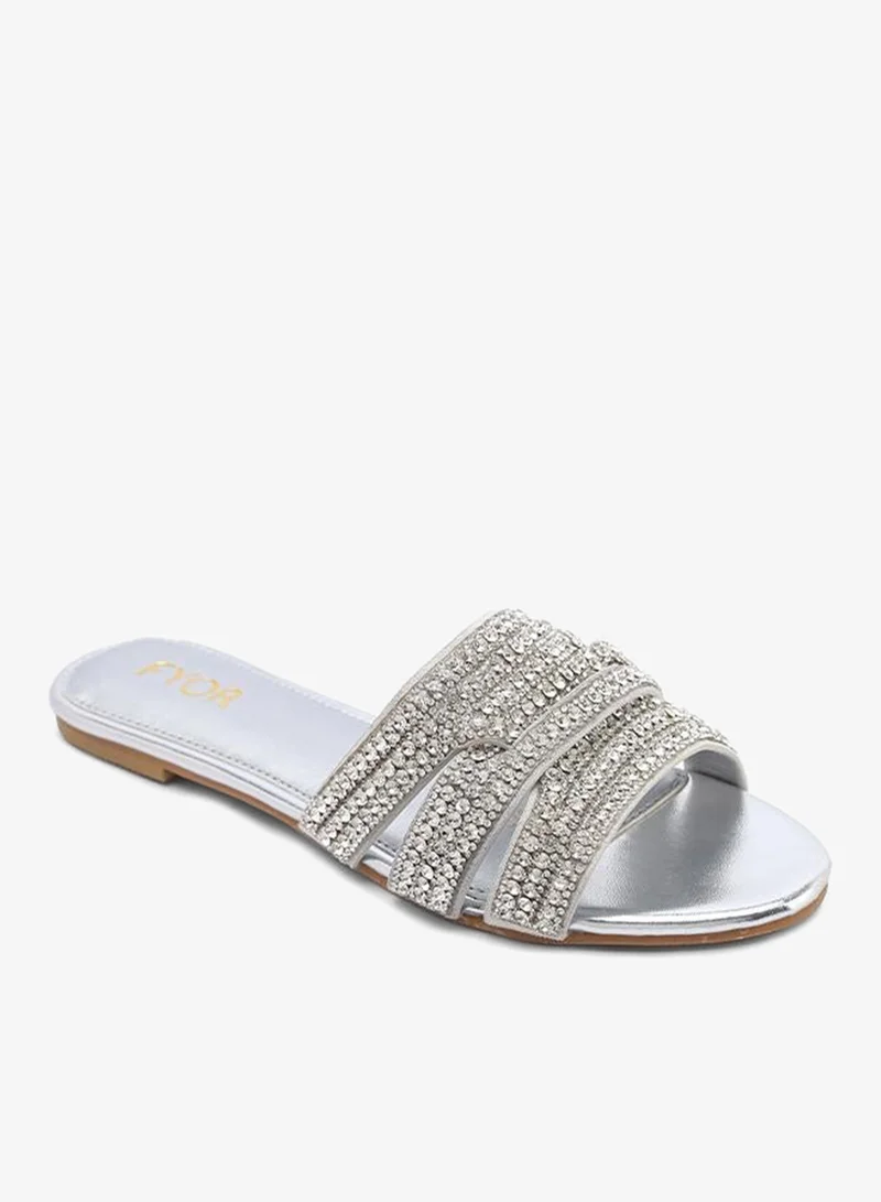 FYOR Crystal Multi-Strap Flat Sandal MY 375
