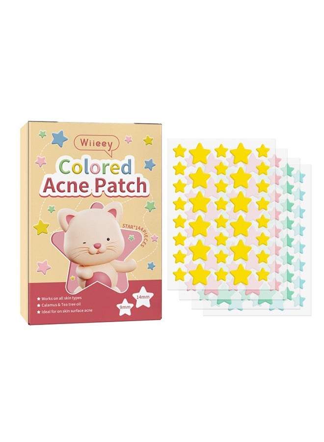 wiieey 144Pcs Pimple Patches for Face,Hydrocolloid Acne Patches for Covering Zits and Blemishes, Cute Spot Stickers for Skin Care - Image 1
