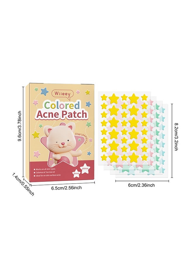 wiieey 144Pcs Pimple Patches for Face,Hydrocolloid Acne Patches for Covering Zits and Blemishes, Cute Spot Stickers for Skin Care - Image 2