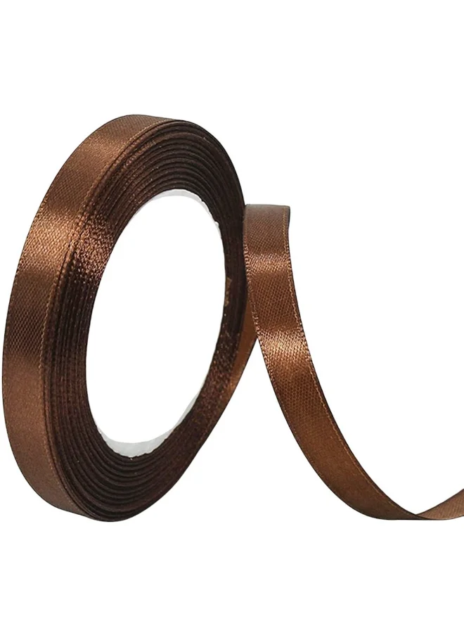 Share the Love Share the love 12mm Satin Ribbon - 25 Yards Length - Brown - Smooth & Shiny Crafting Ribbon for Gift Wrapping, Decorations, DIY & Sewing