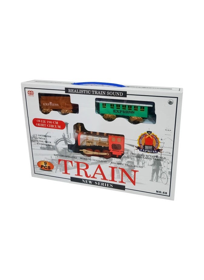 Toy Box Battery operated Train Play Set With Lights, Sound & Steam Best Gift For Children  - Image 2