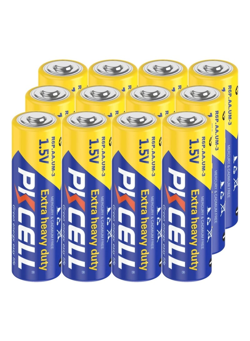 PKCELL AA 1.5V High Performance Zinc Carbon Batteries R6P for Toys, Remote Controls, Lights, Pack of 12 PKCELL - Image 1