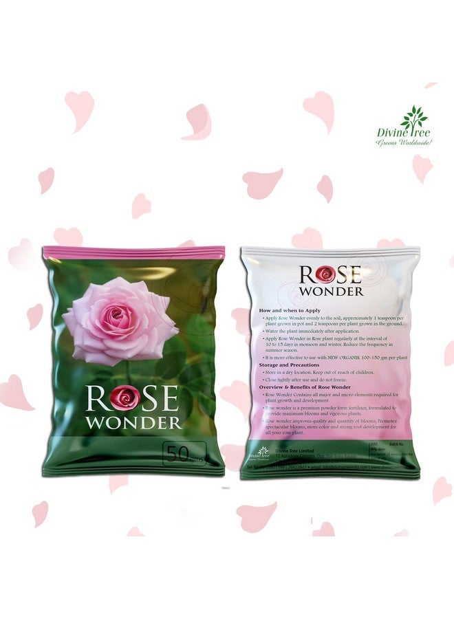 DIVINE TREE غذاء نباتي عضوي من ديفين تري لوردية الورد - لنمو النباتات - يعزز التفرع وإزهار الأزهار (50 جرام) - Image 5