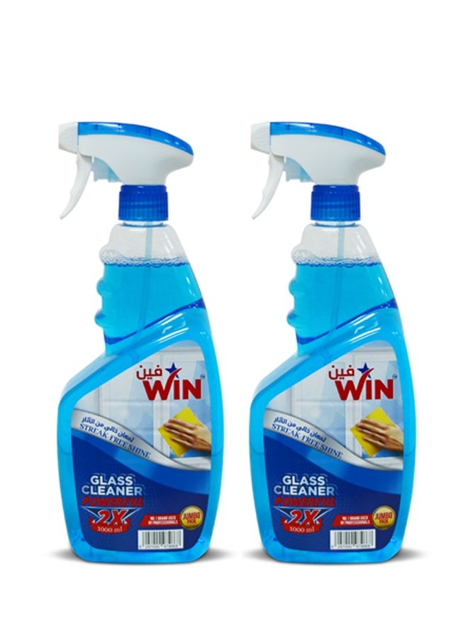 WIN Glass Cleaner & Surface Cleaner Spray 2x1000ml  - Image 1