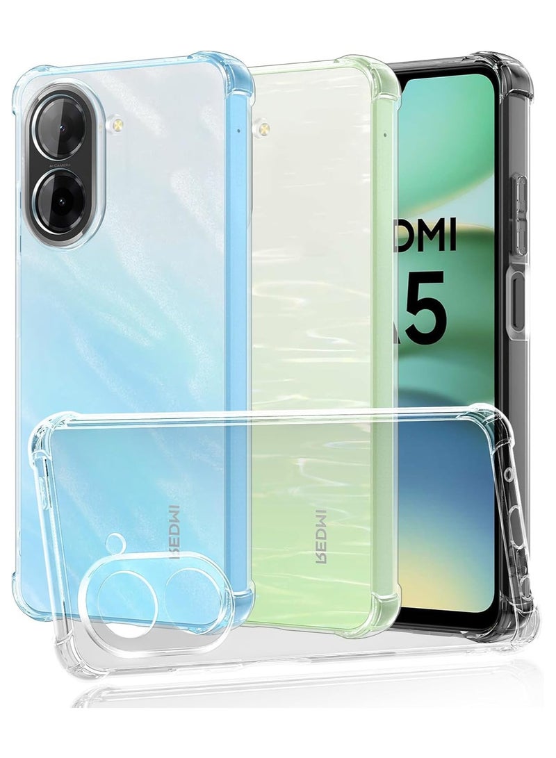 Case for Redmi A5 Back Case Clear Cover Soft Flexible TPU Transparent Shockproof Protective Cover Reinforced Bumper Edges for Redmi A5  - Image 1