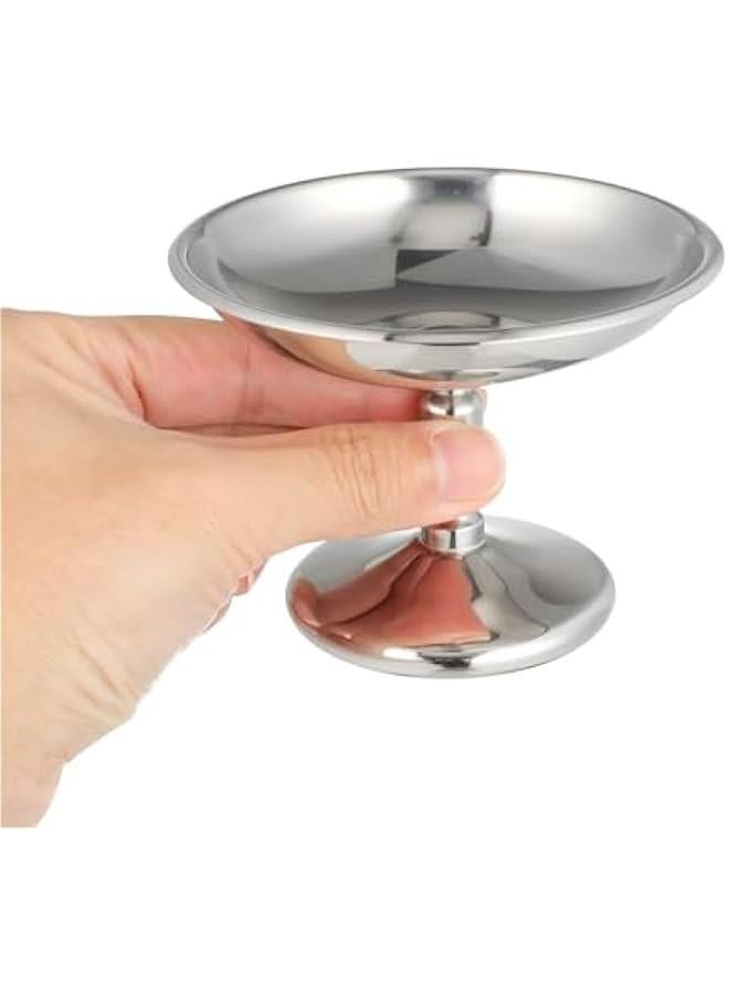 1 قطعة وعاء حلوى صغير 1 قطعة أكواب آيس كريم صغيرة من الفولاذ المقاوم للصدأ كوب حلوى من الفولاذ المقاوم للصدأ وعاء حلوى مثلجات مثلجات تافه وعاء حلوى ذو قدمين للمكسرات وحلوى الفاكهة والوجبات الخفيفة لحفلات التكريم - Image 4