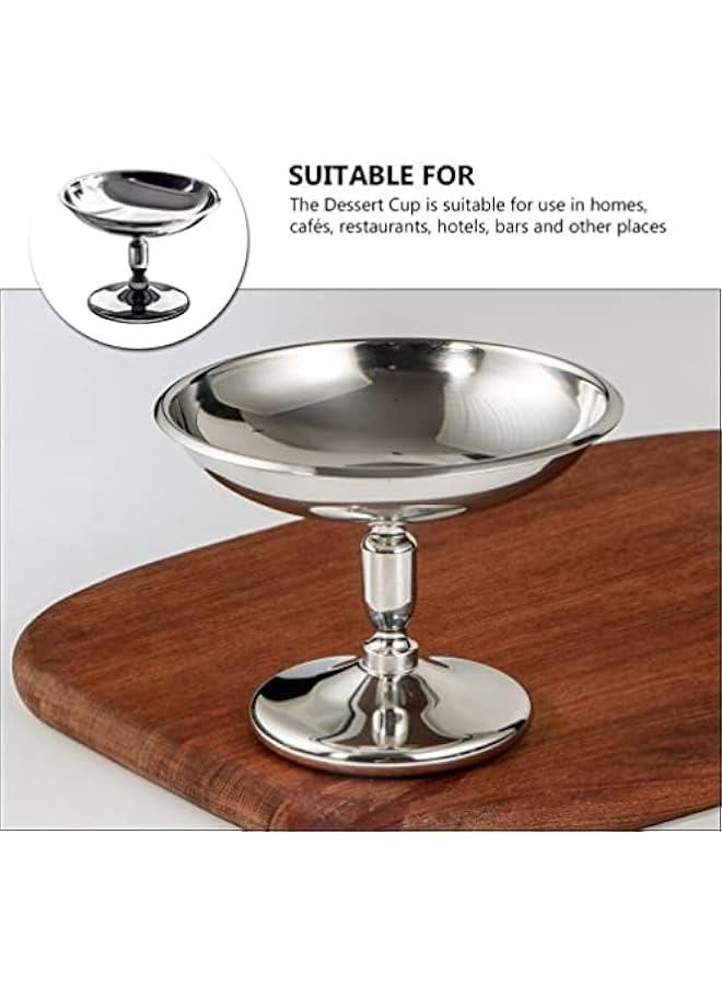 1 قطعة وعاء حلوى صغير 1 قطعة أكواب آيس كريم صغيرة من الفولاذ المقاوم للصدأ كوب حلوى من الفولاذ المقاوم للصدأ وعاء حلوى مثلجات مثلجات تافه وعاء حلوى ذو قدمين للمكسرات وحلوى الفاكهة والوجبات الخفيفة لحفلات التكريم - Image 5