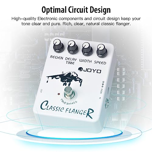 JOYO Flanger Effect Pedal Achieve Metallic Flanger Sounds & Rapid Tremulous Vibrato for Electric Guitar Effect - True Bypass (JF-07) - Image 3