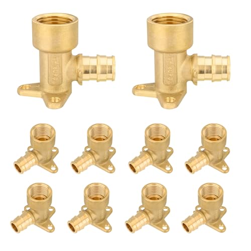 HeSun 10Pack Pex A Fitting 12 Inch Expansion Drop Ear Elbow12 Female NPT Thread x 12 Pex A ExpansionASTM F1960 - Image 1