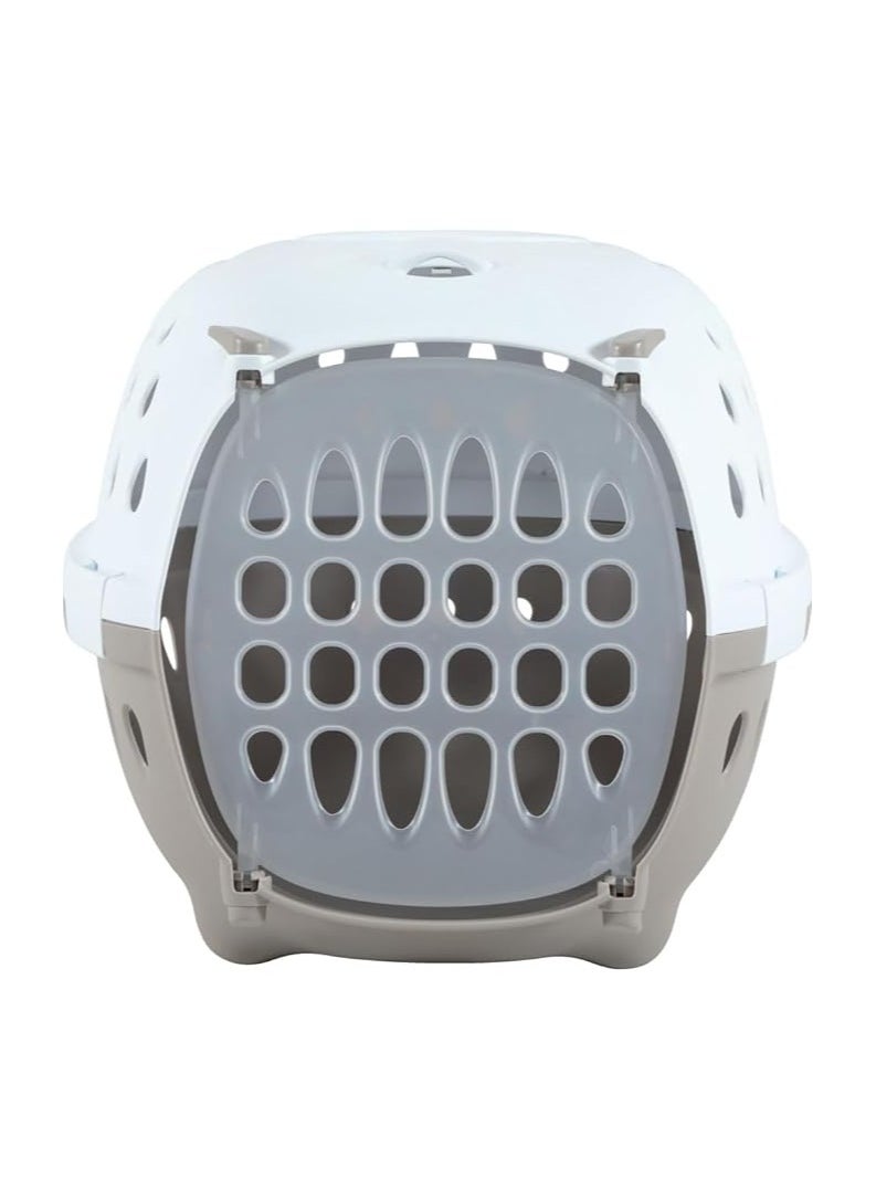 Stefanplast Stefanplast Gulliver Travel Chic Pet Carrier – White/Light Dove Grey, Stylish & Sturdy with Ventilation – Comfortable Travel Crate for Cats and Small Dogs  - Image 3