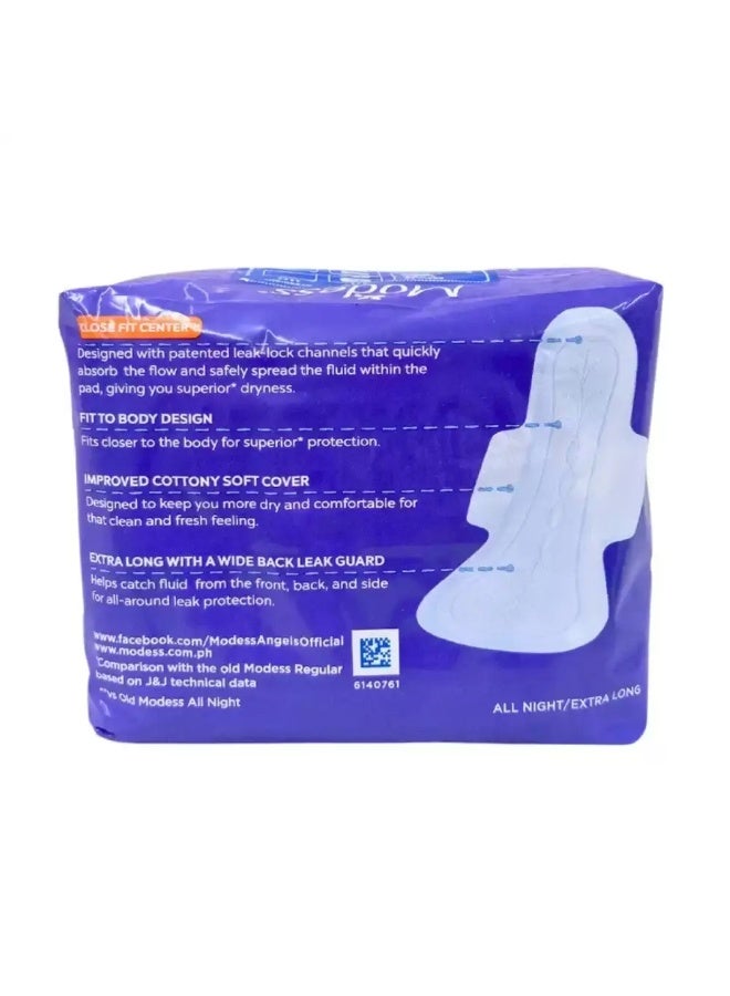 Modess All Night Cottony Soft Cover Napkin With Wings- 4pcs - Image 2