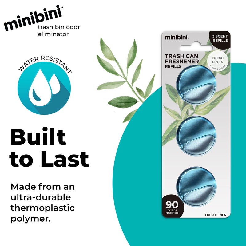 Flint Minibini Trash Can Deodorizer and Odor Eliminator, Garbage Can Air Freshener and Odor Control Up to 30 Days, Refill Pack - Image 5