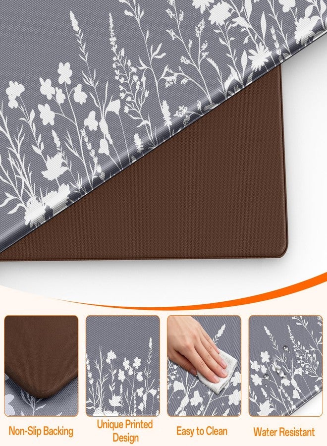 SofterCharm Kitchen Mats for Floor, Kitchen Rugs Sets of 2, Cushioned Anti Fatigue Mats for Kitchen Floor, Non-Slip Kitchen Decor, Water Resistant Kitchen Rug for Home, Kitchen, 17.3"x30"+17.3"x47" - Image 3