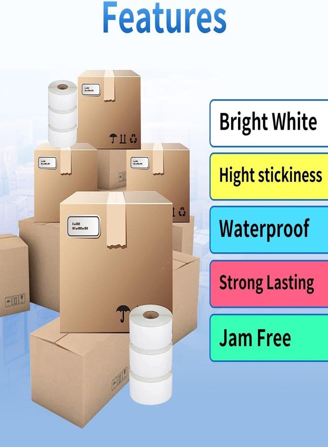 AYMSous 4 Pack DK-1241 DK1241 Die-Cut Wide Shipping Address Label (4" x 6" / 102mm x 152mm) with 2 Reusable Cartridges Paper Replacement for Brother DK-1241 for QL-1050 QL1060N QL1100 QL1110NWB - Image 5