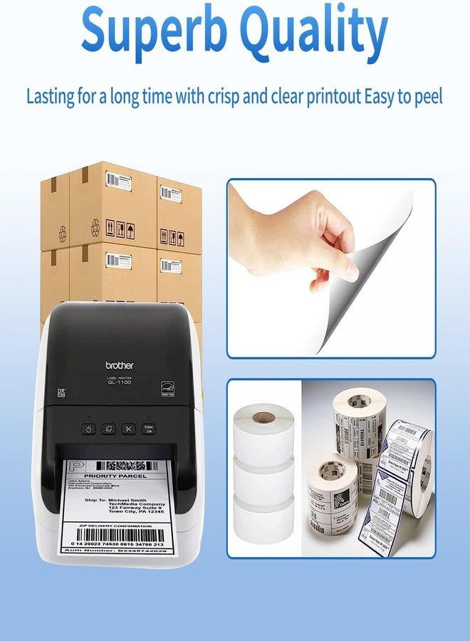 AYMSous 4 Pack DK-1241 DK1241 Die-Cut Wide Shipping Address Label (4" x 6" / 102mm x 152mm) with 2 Reusable Cartridges Paper Replacement for Brother DK-1241 for QL-1050 QL1060N QL1100 QL1110NWB - Image 4