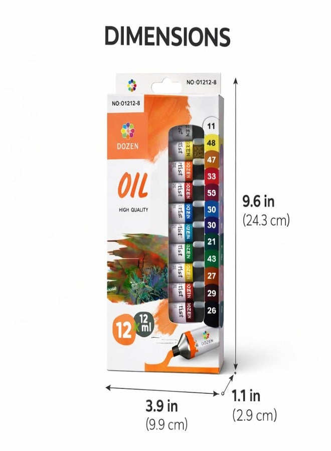 soletal Oil Color Paint Set – 12 Shades x 12ml | Quality Artist Oil Paints | Rich Pigments, Smooth Blending, Long Lasting | Ideal for Canvas, Art & Craft - Image 2