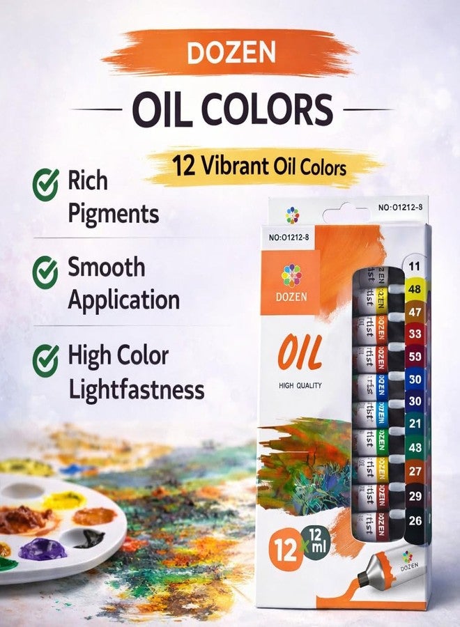soletal Oil Color Paint Set – 12 Shades x 12ml | Quality Artist Oil Paints | Rich Pigments, Smooth Blending, Long Lasting | Ideal for Canvas, Art & Craft - Image 3