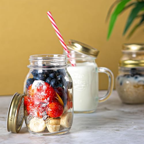 Bormioli Rocco Quattro Stagioni 17 oz Canning Jar - Vacuum Sealed for Home Canning & Au Bain-Marie"Cooking - BPA-Free, Airtight Storage for Dry Foods & Homemade Gifts - Odor Proof - Made in Italy - Image 4