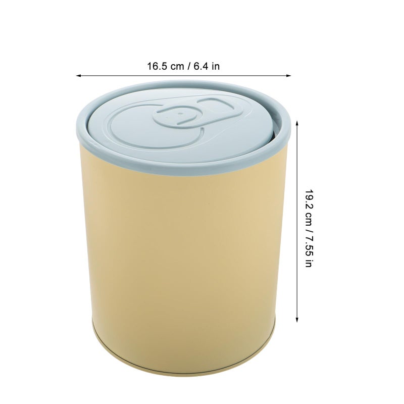 Stainless Steel Mini Desk Trash Can 4 5L With Press Spring Lid Office Waste Basket - Image 3