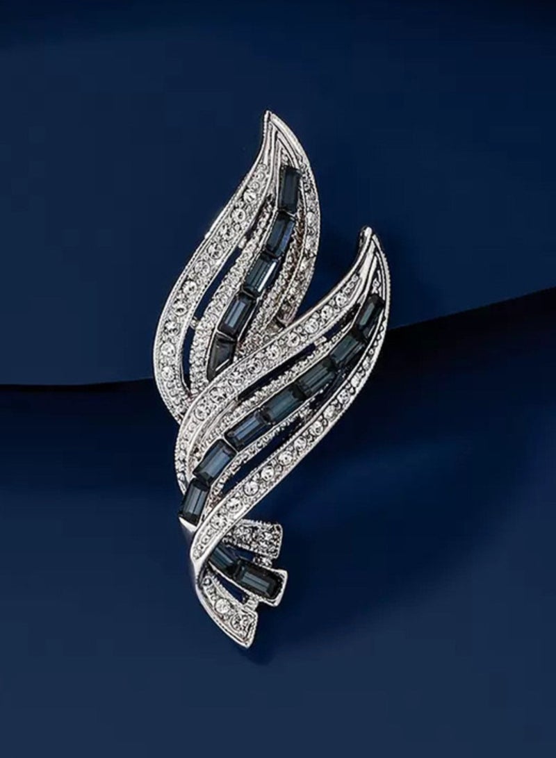 (2-pack) Women's fashion personality leaf brooch, orchid brooch, coat brooch, jewelry accessories, gifts for women and girls - Image 3