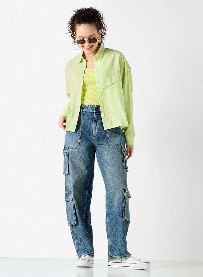 لي كوبر قميص بارز الملمس بأكمام طويلة من لي كوبر - Image 2