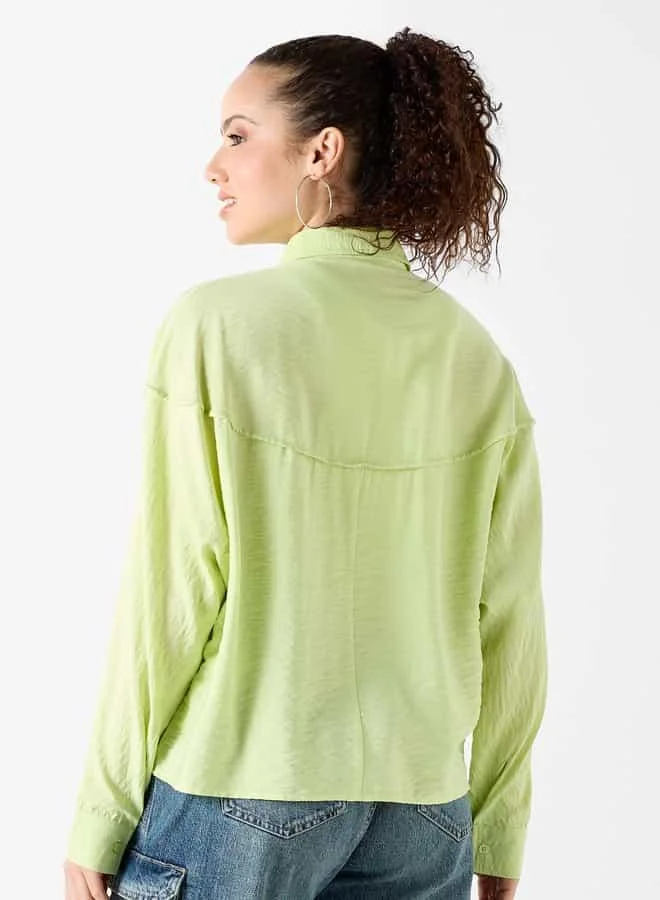 Lee Cooper Lee Cooper Textured Shirt with Long Sleeves