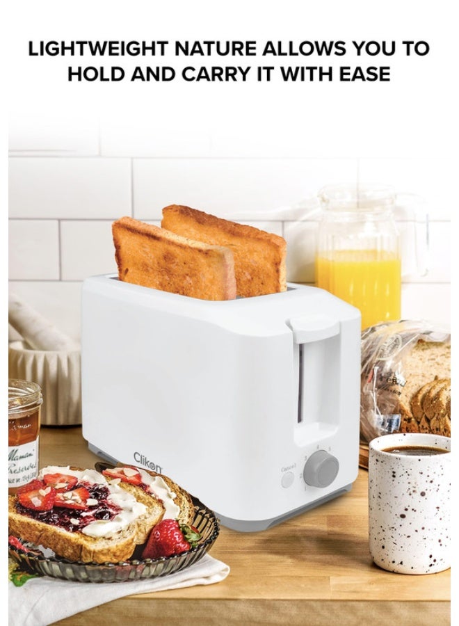 Clikon Bread Toaster 2 Slices 700W 2 Slices 700 W CK2436 White - Image 4