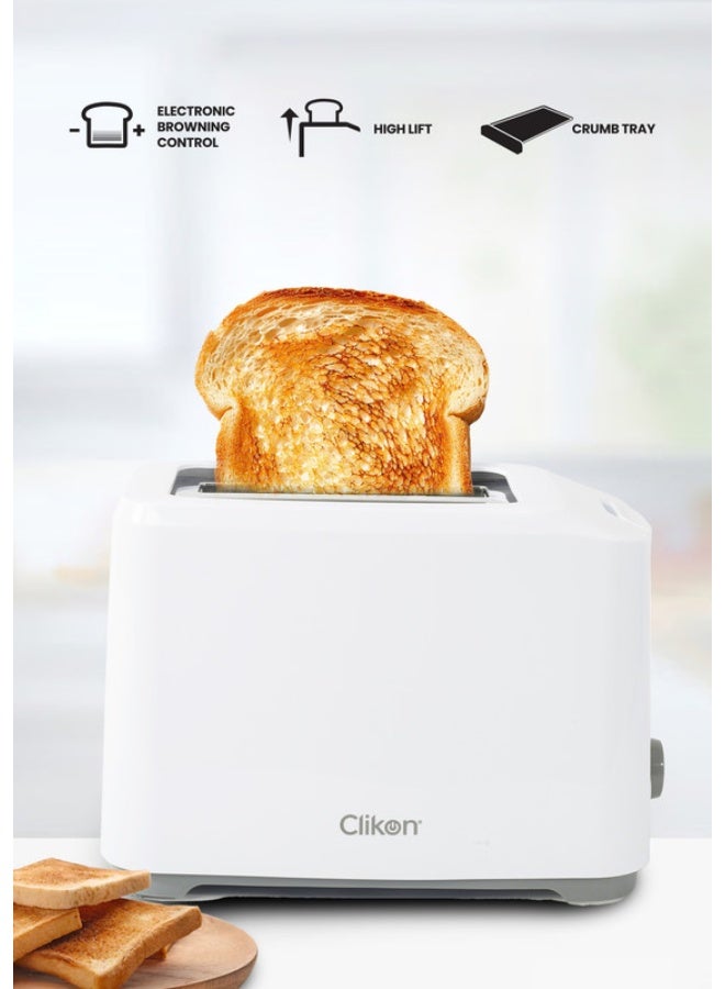 Clikon Bread Toaster 2 Slices 700W 2 Slices 700 W CK2436 White - Image 2