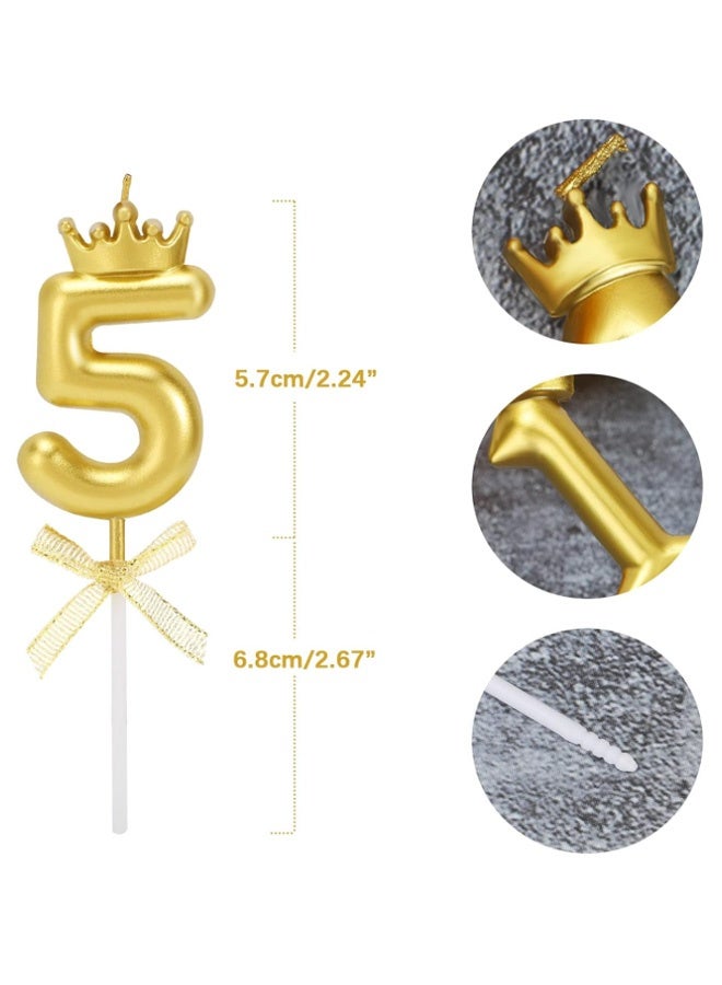 10PCS Birthday Candles Numbers, Gold Candles Birthday Cake, Gold Number Candles, Number 0 9 Candle for Adults Decorate Birthday Wedding Anniversary Graduation Party - Image 2