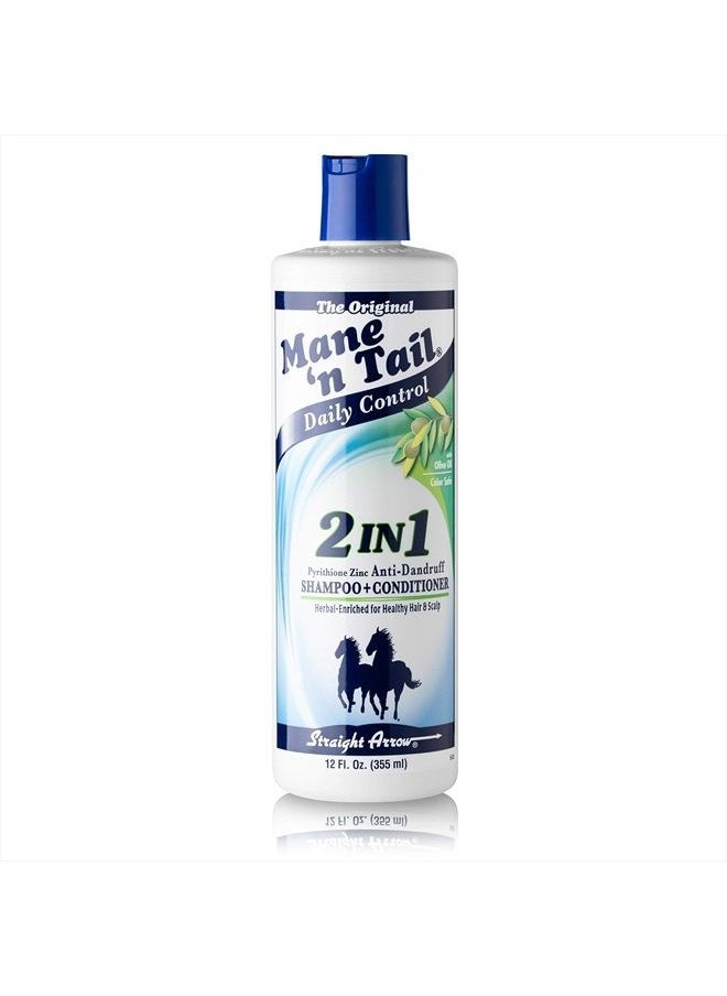 Mane 'n Tail Mane N Tail Daily Control 2 in 1 Anti-Dandruff Shampoo and Conditioner, 12 Ounce  - Image 1