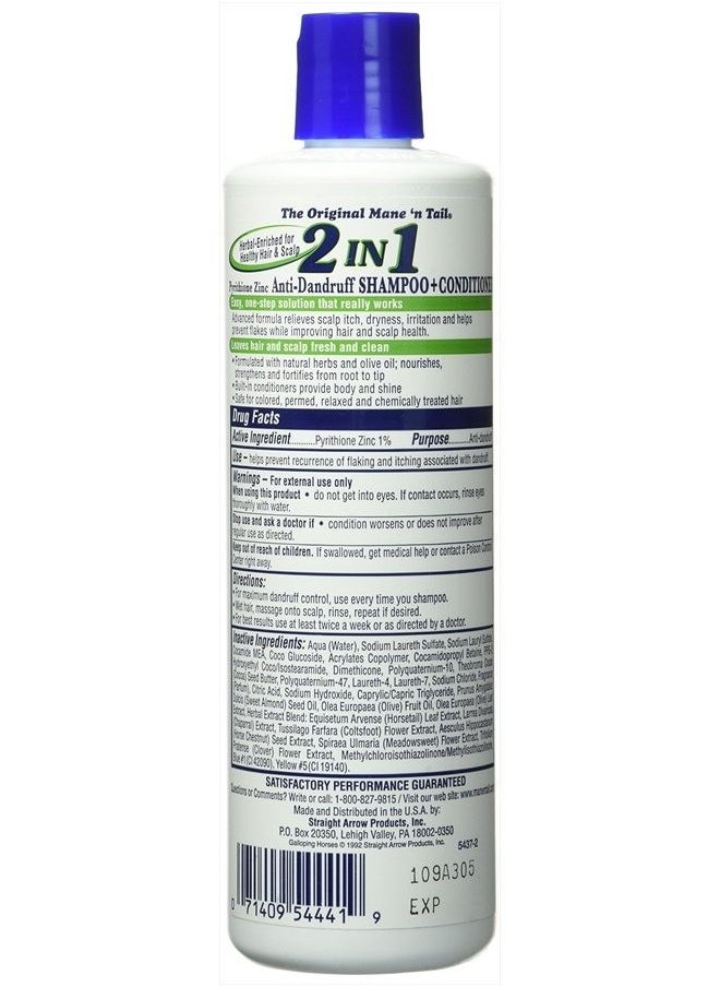 Mane 'n Tail Mane N Tail Daily Control 2 in 1 Anti-Dandruff Shampoo and Conditioner, 12 Ounce  - Image 2